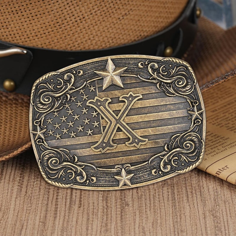 Flipslo Store Western Belt Buckle for Men Women Initial Letter A to Z Cowboy Belt Buckle Texas Buckle hebillas vaqueras para hombre - Image 3
